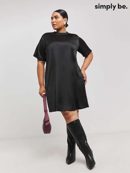 Simply Be Satin T-Shirt Dress (AY2902) | €36