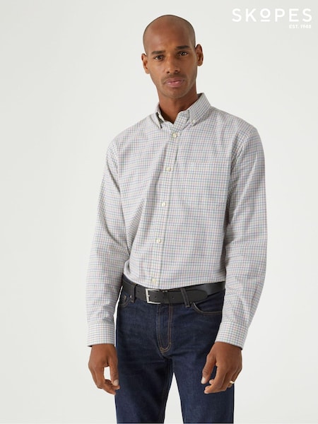 Skopes Multi/Cream Tattersall Check Regular Fit Casual 100% Cotton Shirt (AY3005) | €46