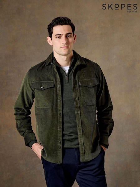 Skopes Green Regular Fit Casual Corduroy Overshirt (AY3009) | €46