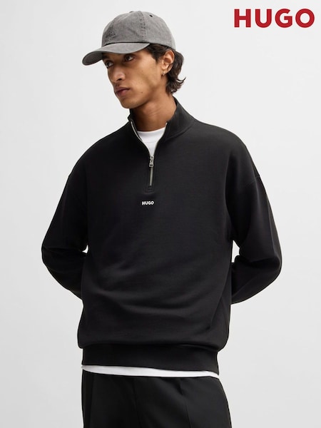 HUGO Black Deabono Stacked Logo 100% Cotton Polo Shirt (AY3030) | €131