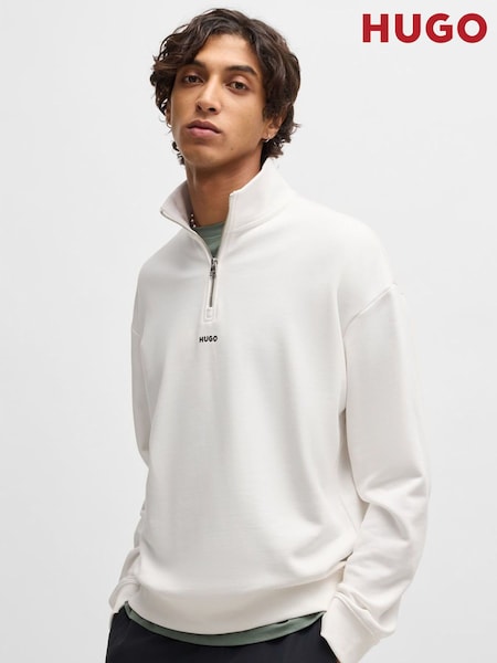 لون طبيعي - HUGO Hugo Deabono Stacked Logo Cotton Polo Shirt (AY3031) | ‏577 د.إ.‏