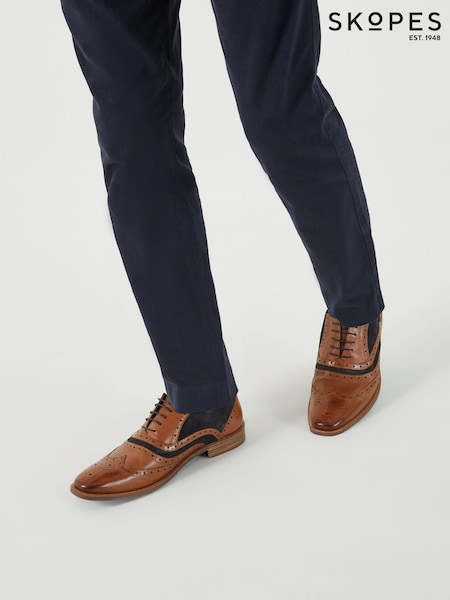 Skopes Tan/Navy Brogue Shoes (AY3238) | R$ 740