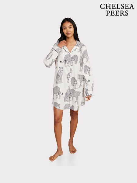 Chelsea Peers Leopard Print 100% Cotton Nightshirt (AY3255) | 391 LEI