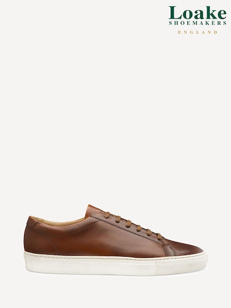 Loake Chestnut Handpainted Cup Sole Brown Sneakers (AY3257) | € 224