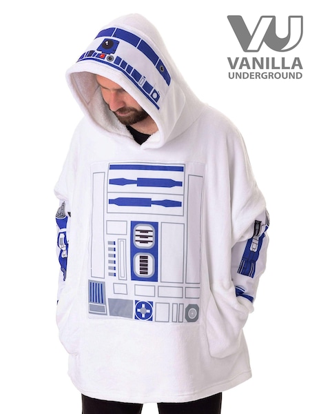 Vanilla Underground White Mens Star Wars Blanket Hoodie (AY3265) | €58