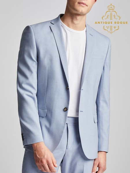 Antique Rogue Blue Cloud Slim Jacket (AY3356) | 569 QAR