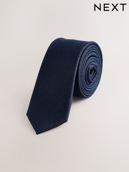 Navy 100% Linen Tie (1-16yrs) (AY3434) | AED46
