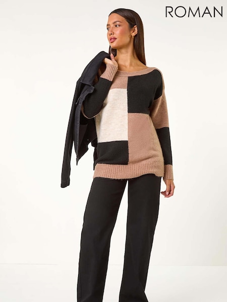 Roman Natural Colour Block Knit Jumper (AY3467) | €51