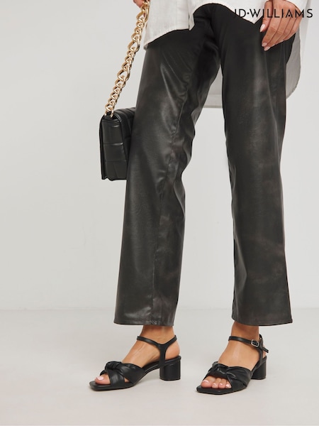 JD Williams Black Extra Wide Fit Volume Twist Flexible Sole Block Heel Sandals in Wide Fit (AY3495) | €45