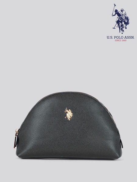 U.S. Polo Assn. Black Womens Jones Round Make Up"/" Beauty Bag (AY3569) | R$ 395