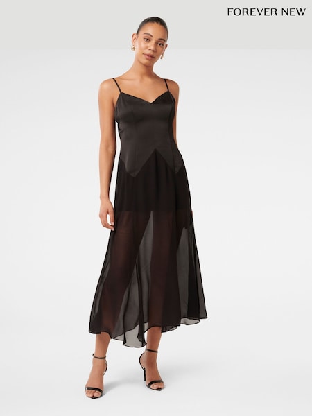 Forever New Scarlett Sheer Skirt Midi Dress (AY3584) | €73