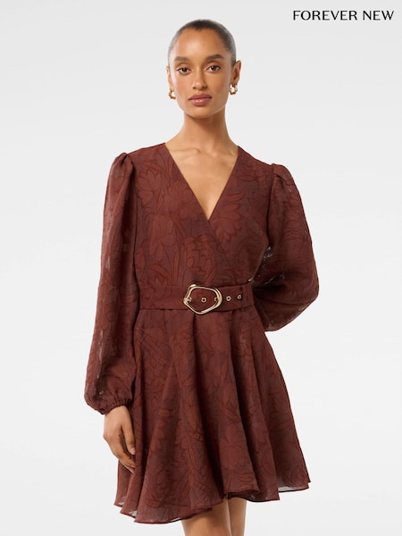 Forever New Amila Petite Belted Godet Mini Dress (AY3591) | 469 LEI