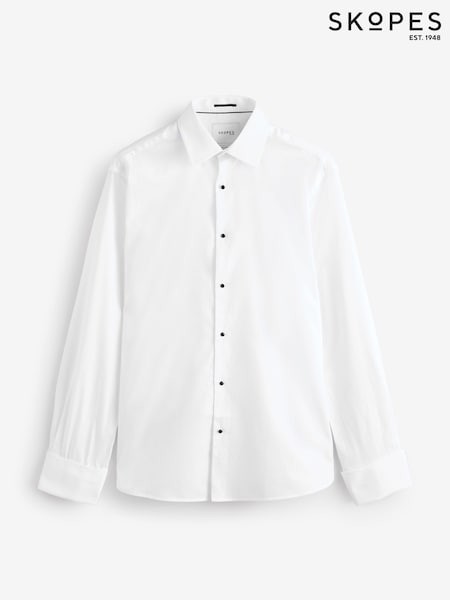 Skopes White Slim Fit Luxury Formal 100% Cotton Dress Shirt (AY3619) | 265 zł