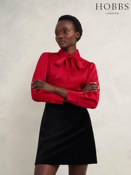 Hobbs Red Ruby Blouse (AY3645) | ₪498