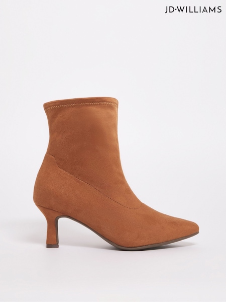 JD Williams Natural Kitten Heel Sock Boots In Extra Wide Fit (AY3753) | €74