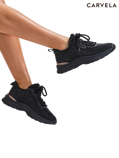 Carvela Swift Jewel Runner Black Trainers (AY3826) | €142
