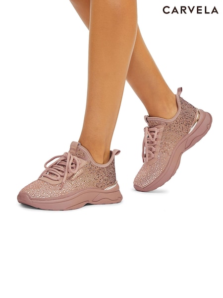 Carvela Swift Jewel Runner Black Trainers (AY3838) | R$ 980