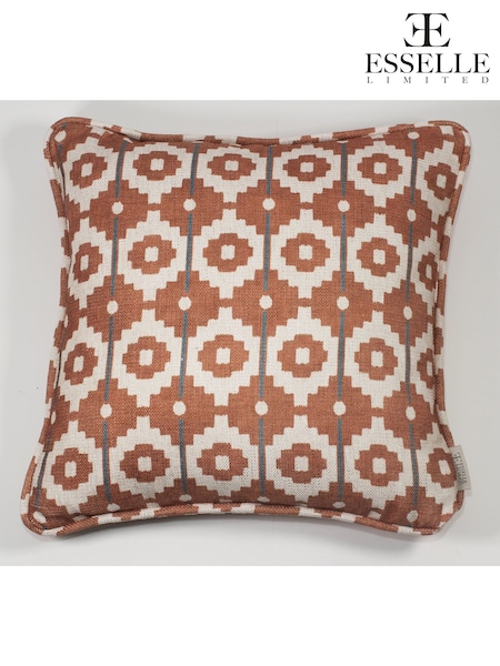 Esselle Orange Santiago Geo Burnt Cushion (AY3944) | AED262