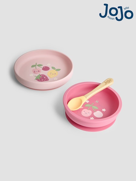 JoJo Maman Bébé Printed Silicone Mealtime Set (AY3971) | €32.50