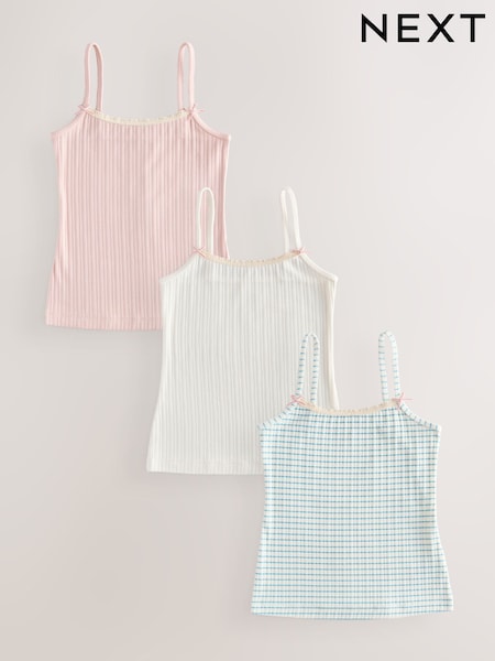 كريم - Strappy Textured Cami Vests 3 Pack (1.5-16yrs) (AY3983) | ‏66 د.إ.‏ - ‏ 86‏ د.إ.