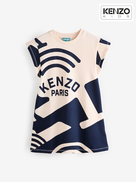 KENZO KIDS Large Logo Blue T-Shirt Dress (AY4025) | €179 - €200