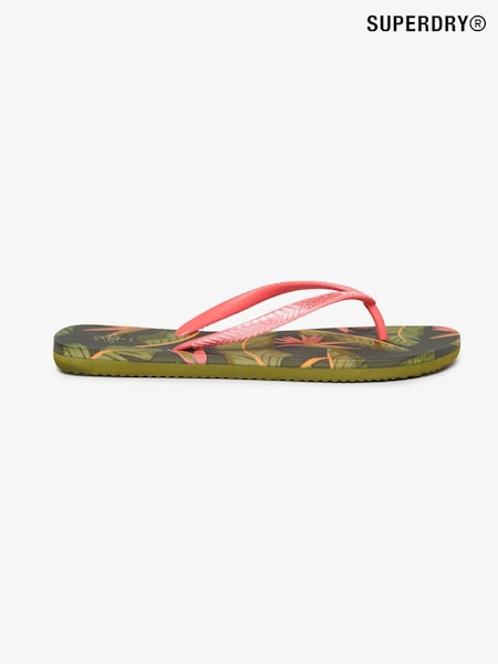 Superdry Green Printed Flip Flops (AY4135) | R$ 180