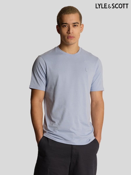 Lyle & Scott Blue Tonal Eagle 100% Cotton T-Shirt (AY4144) | R$ 345