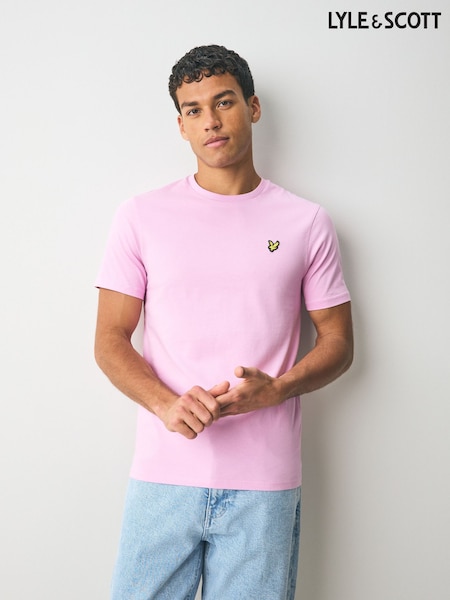 Lyle & Scott Pink Plain 100% Cotton T-Shirt (AY4149) | €40