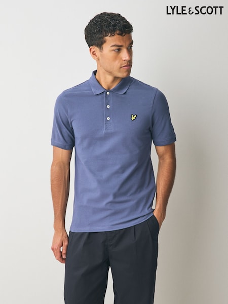 Lyle & Scott Blue Plain Polo Shirt (AY4150) | R$ 545