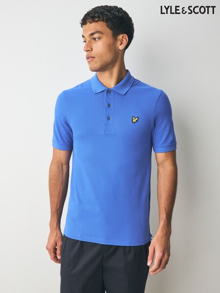 Lyle & Scott Blue Plain Polo Shirt (AY4162) | R$ 545