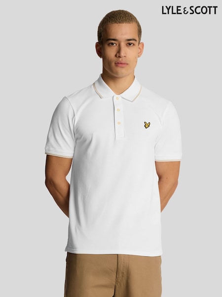 Lyle & Scott White Tipped Polo Shirt (AY4163) | €73