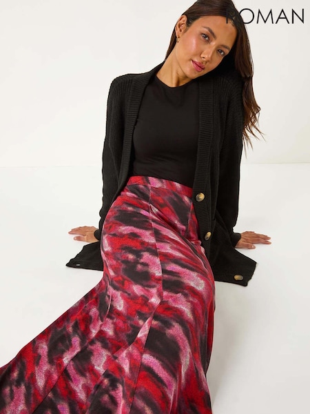 Roman Abstract Print Midi Skirt (AY4185) | ‏201‏₪