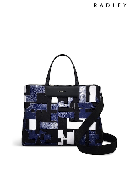 Radley Medium Blue Southwell Gardens Abstract Geo Zip Top Grab Bag (AY4199) | ₪749