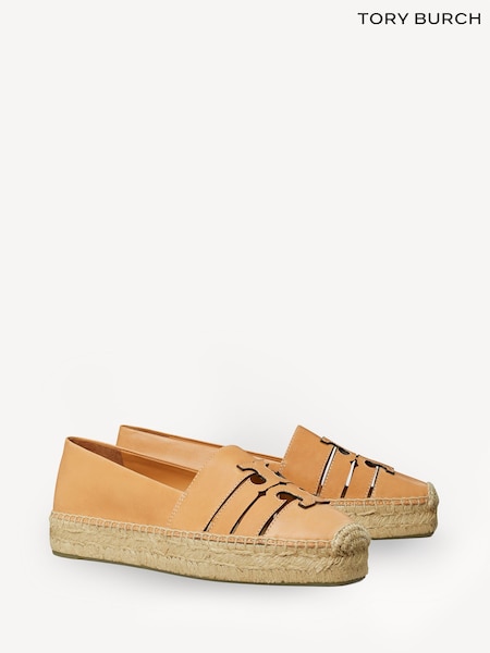 Tory Burch Brown Ines Multi Strap Platform Espadrille Sandals (AY4212) | AED1,747