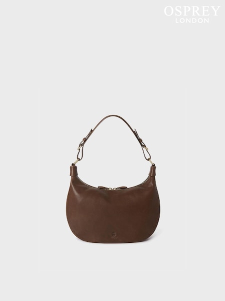 Osprey London The Burleigh Small Leather Hobo Brown Bag (AY4223) | € 382