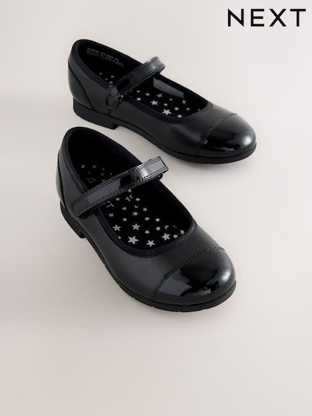 Matte Musta - Leather Mary Jane School Shoes (AY4332) | €44 - €55