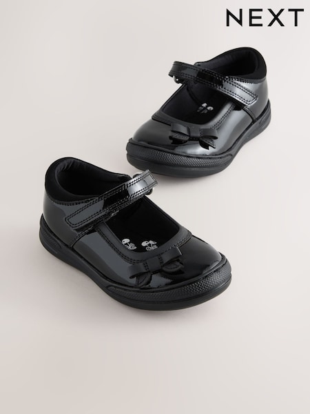 Musta kiiltonahka - Rusetti Mary Jane Koulukenkät (AY4336) | €44 - €53