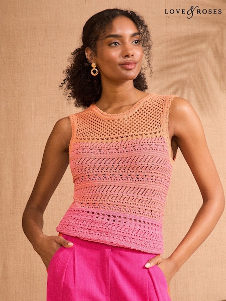 Love & Roses Sequin Ombre Vest (AY4353) | 261 LEI