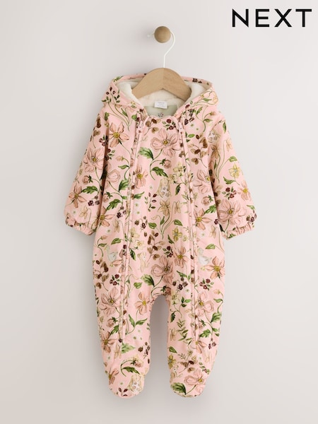 Pink Woodland Printed - Baby Cord Hooded Pramsuit (0mths-2yrs) (AY4383) | 37 € - 40 €