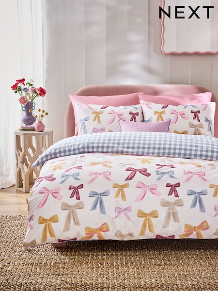 Multicolour Bows Duvet Cover and Pillowcase Set (AY4390) | R$ 145 - R$ 305