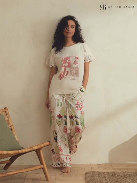 B by Ted Baker Cream Jersey Viscose Pyjamas Set (AY4454) | €79.50