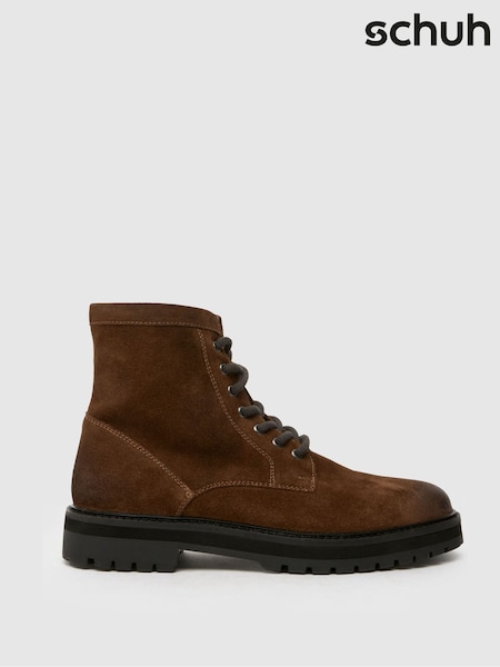 Schuh Gus Chunky Leather Brown Boots (AY4465) | €107