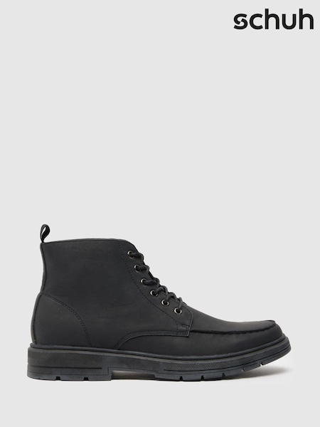 أسود - Schuh Dusty Apron Boots (AY4467) | ‏320 د.إ.‏