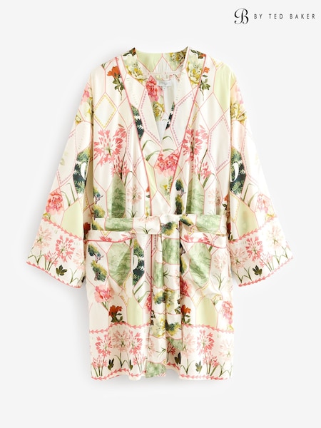 B by Ted Baker Ecru Floral Print Woven Robe (AY4503) | €70