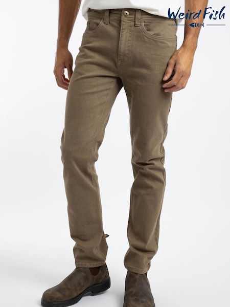 Qəhvəyi - Regular Weird Fish Teddy Straight Comfort Stretch Jeans