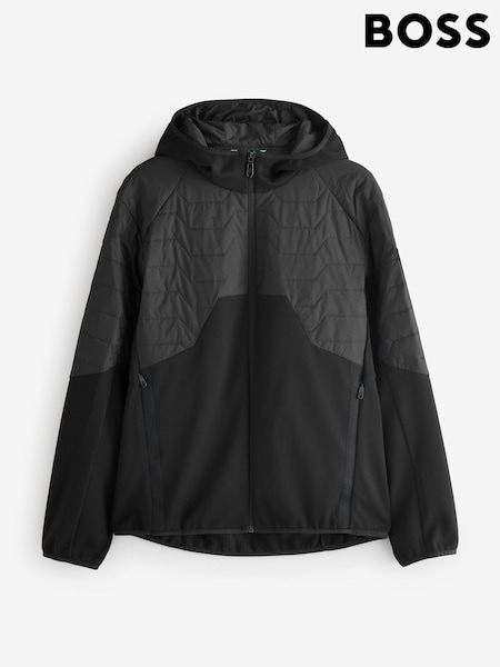 Negru - BOSS Wilder Cu glugă Hybrid Jachetă căptușită (AY4571) | 1,506 LEI