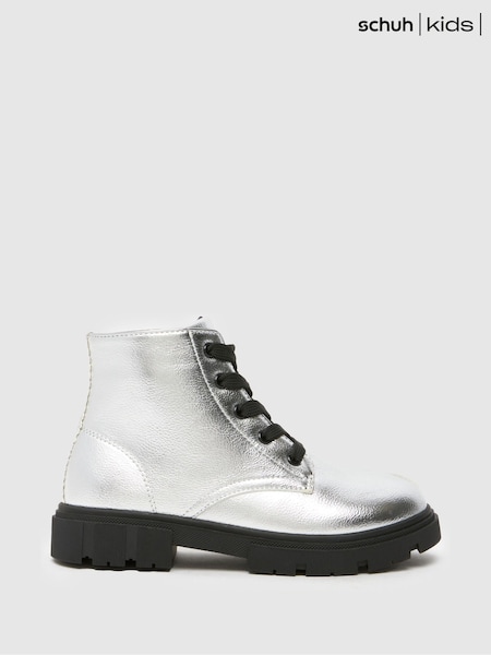 Schuh Silver Carnival Lace Boots (AY4582) | 148 QAR