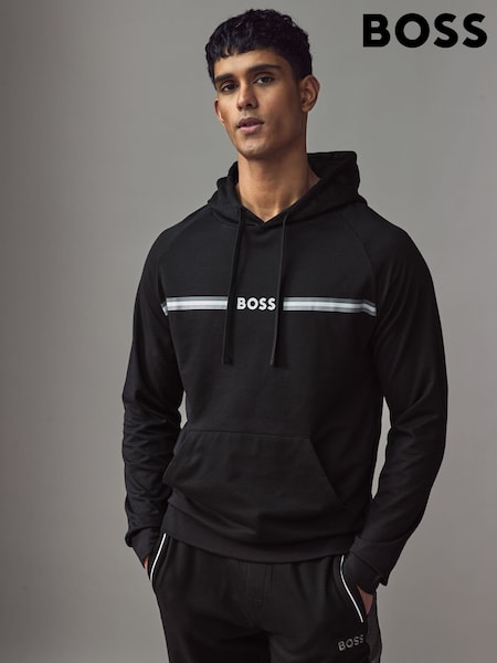BOSS Black Logo 100% Cotton Terry Hoodie (AY4583) | AED259