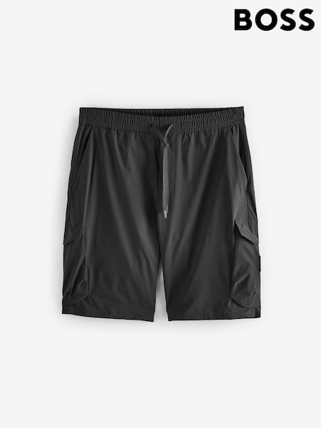 BOSS Black Logo Badge Tech Stretch Cargo Shorts (AY4640) | €198