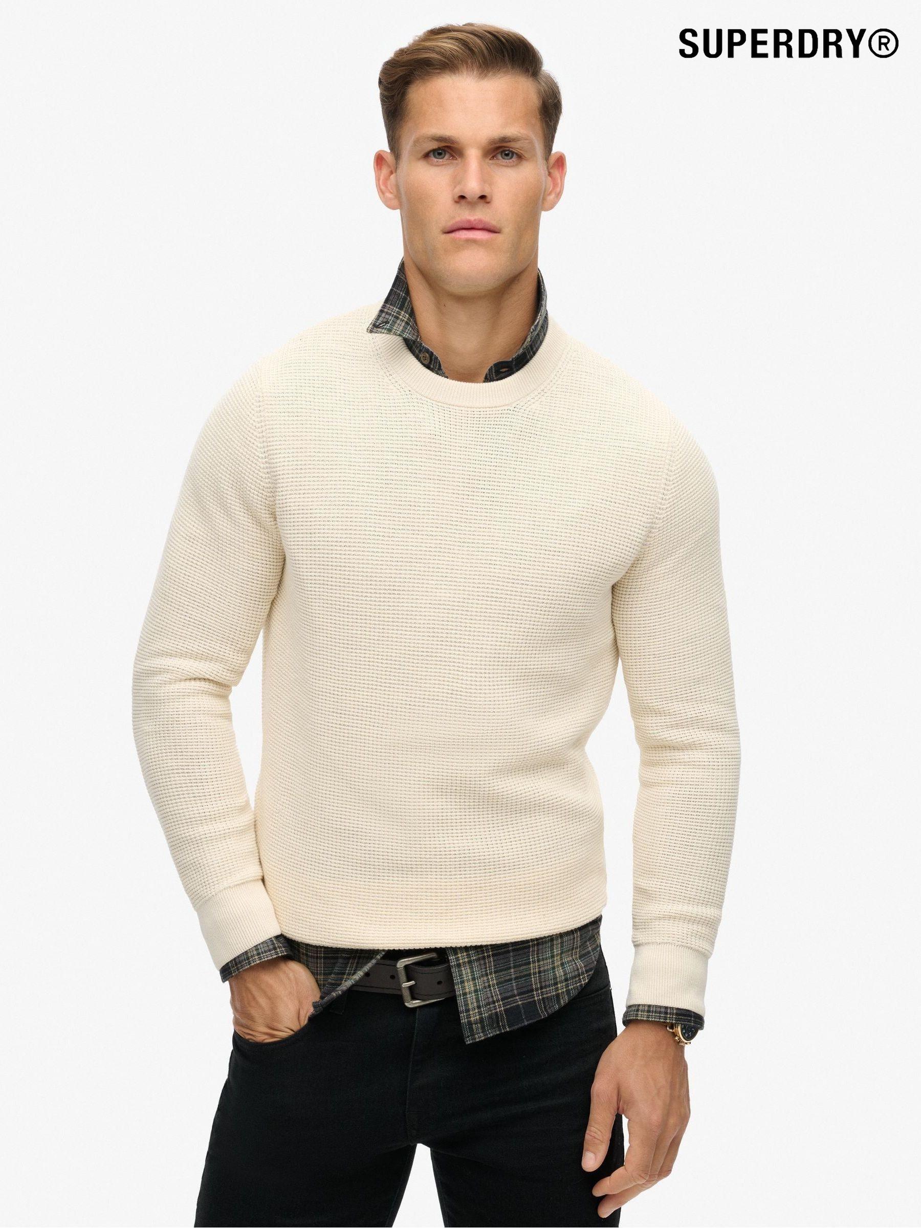 Superdry cream jumper best sale